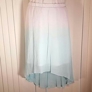 By & By Girl's Teal & White Skirt